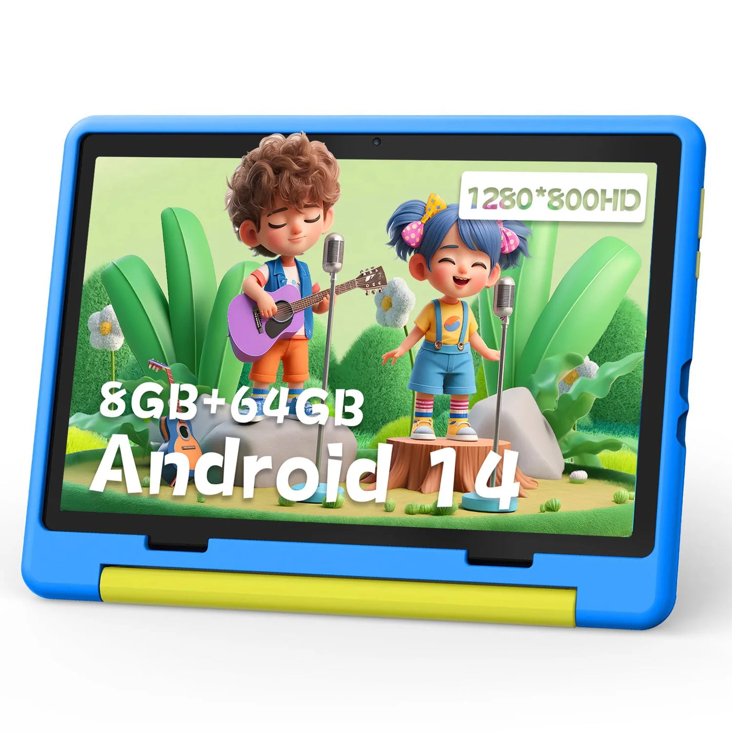AEEZO10 Inch Kids Tablet Android 14 Octa-Core 8GB RAM+64 GB ROM Parental Control with Kid Protective Case Great Gift for Toddler