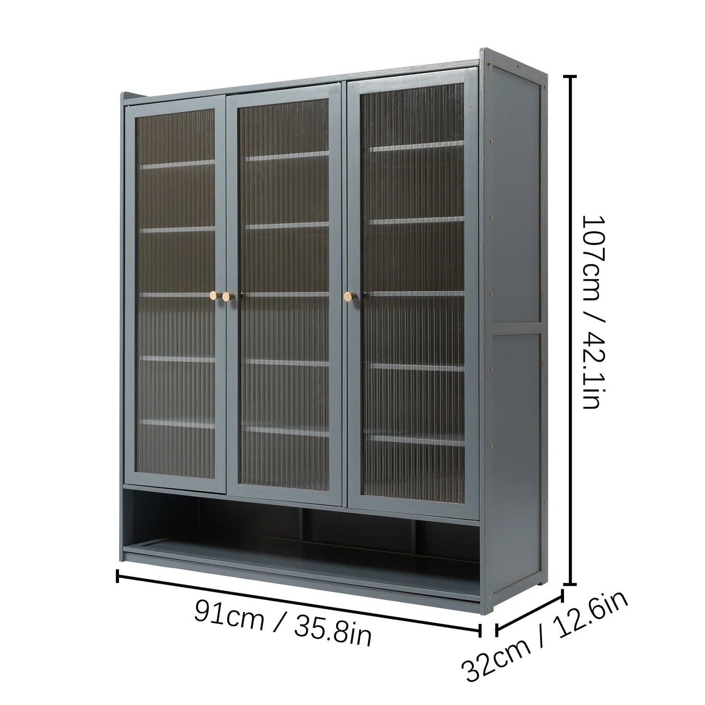 Shoe Cabinet Freestanding Organizer Shoe Rack Dustproof Shelf Shoe Storage Stand 8-Tier 3-Door