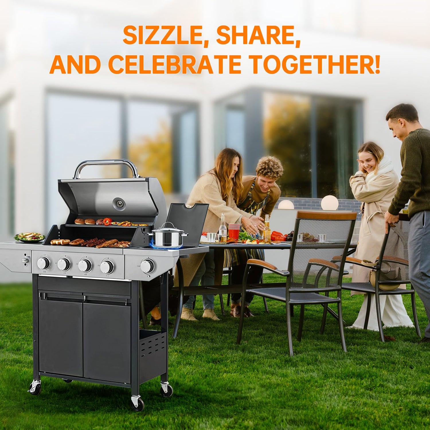 4 Burner Propane Grill