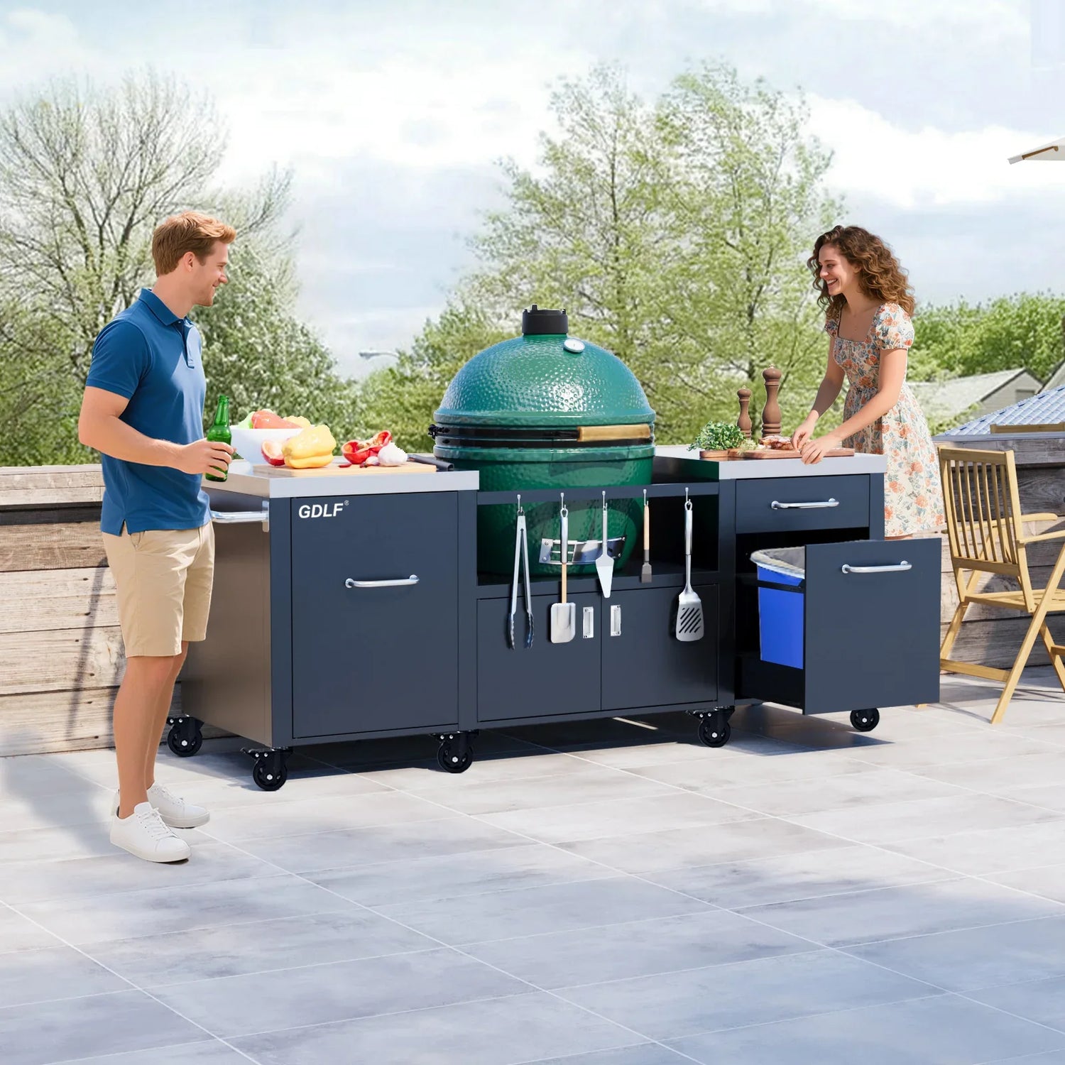 XL Outdoor Grill Table