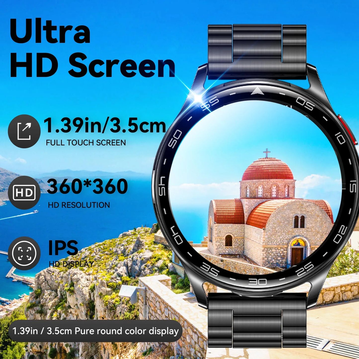 EIGIIIS Smart Watch with Earbuds1.39"HD Fitness Watch with Heart Rate Blood Oxygen Sleep Tracker 2 in1 Bluetooth for iOS Android