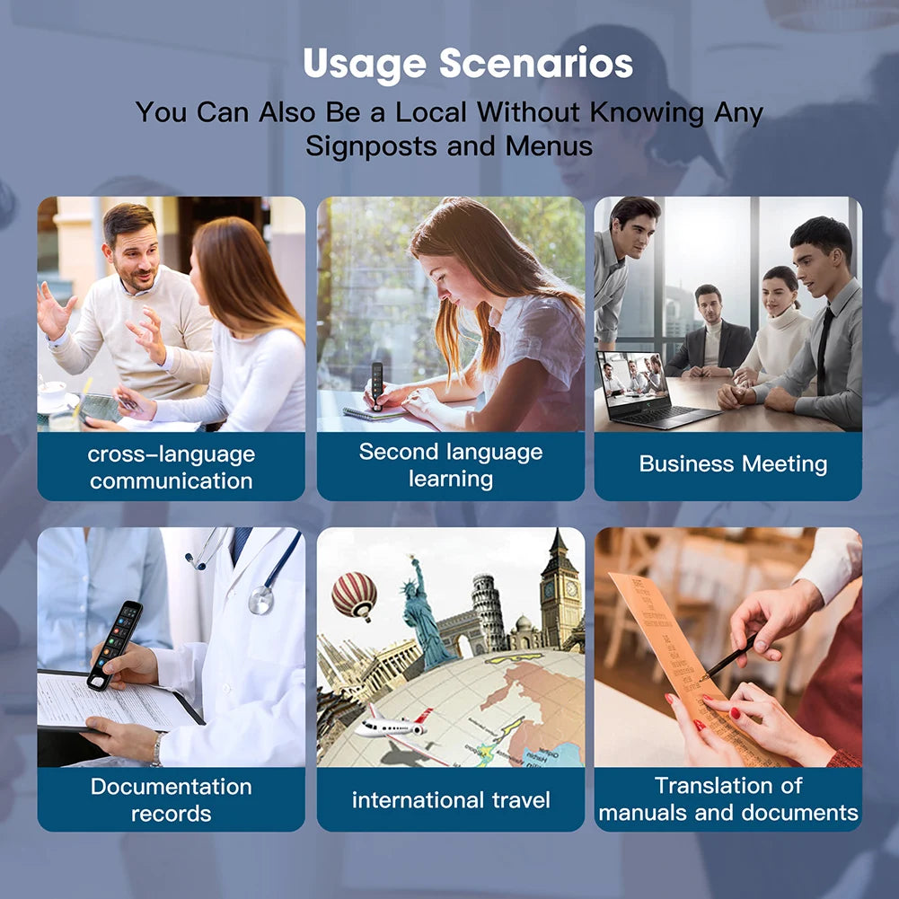 Translation Pen 142 Languages Smart Voice Translator Device Intelligent Scanning Point Reading Recording Pen for Teacher Student