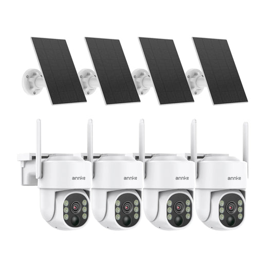 ANNKE H.264+ 4MP Wifi security camera Built-in battery wireless PT IP Camera Color Night Vision solar security camera outdoor