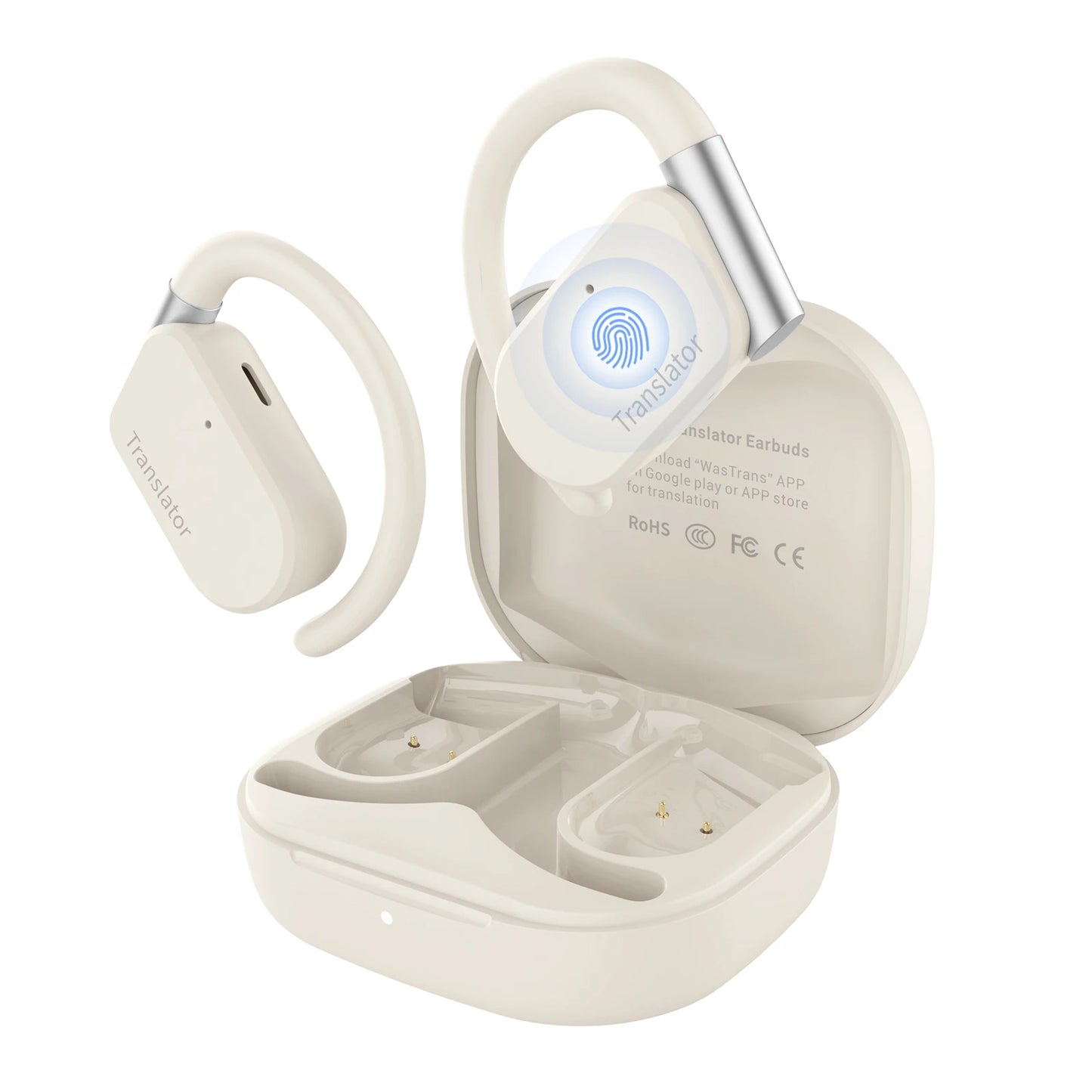 Wooask-M9 Translator Earbuds,OWS Two-Way Real Time Translator Headset ,Online 144 Languages with 11 Offline Packs,No WiFi Needed