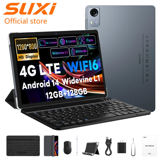 SUXI Poker A3 Android 14 Tablet 10.1" IPS Max 12GB RAM 128GB ROM T606 8-core 6000mAh Keyboard/Case/Mouse/Stylus/Headphone/Stand