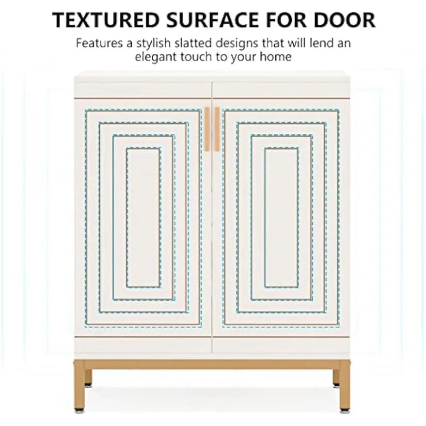 Shoe Cabinet with Doors, 20 Pairs Entryway Shoe Storage Cabinet Modern Storage Organizer for Closet, Living Room, Bedroom