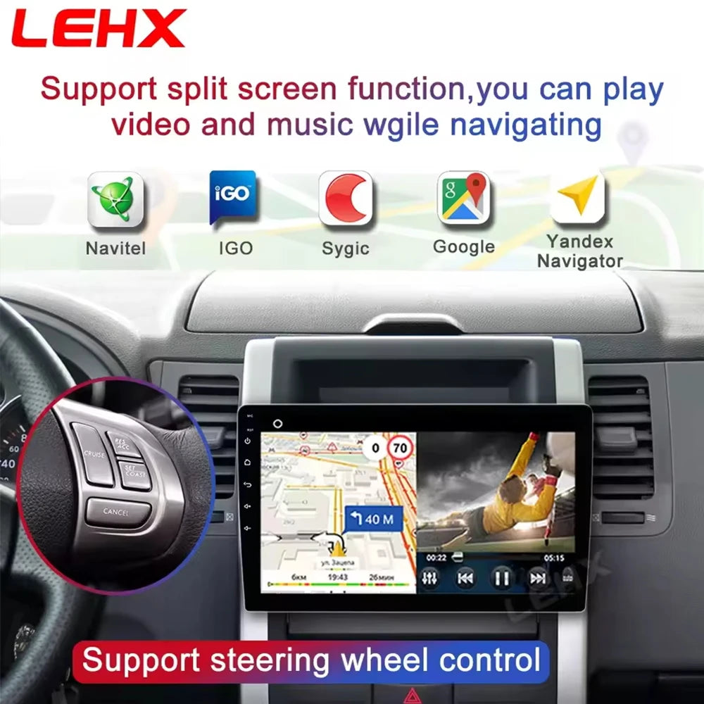 LEHX 9 inch Wireless Carplay 2din Android 15 Car Radio Multimedia Video Player Universal GPS Navigation 4G WiFi  AutoRadio