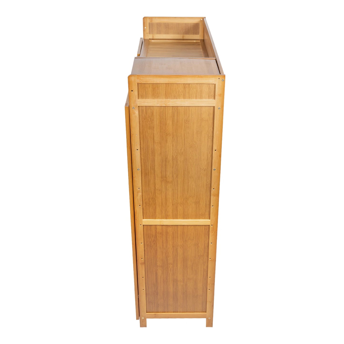 Wooden shoe cabinet Hallway shoe cabinet Shoe rack Storage cabinet Three-door seven-tier shoe rack