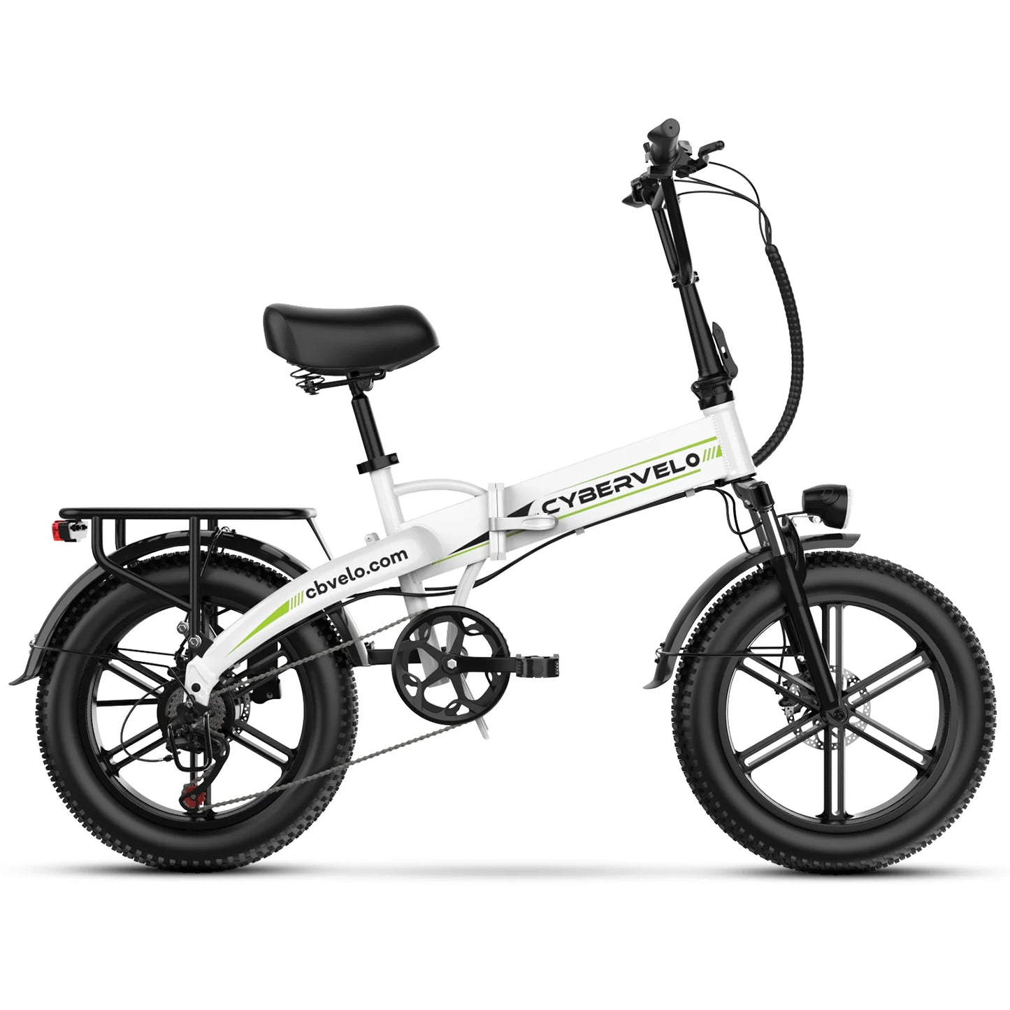1000W Peak Electric Bike for Adults Cybervelo EK4 EK5 Foldable 28+MPH 80Miles Removable Battery Fat Tire Off-road E-bike