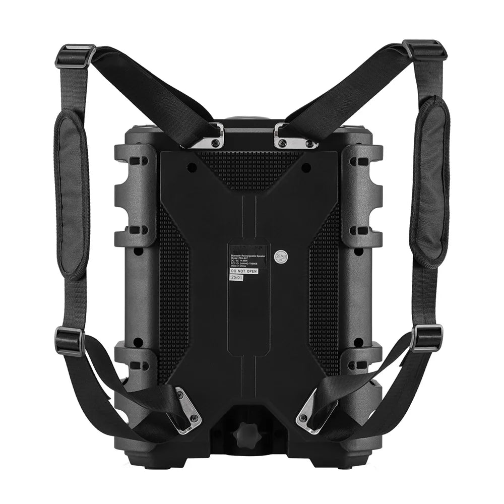 6000W Portable Backpack Outdoor Bluetooth Speaker 8 Inches Sub Woofer Heavy Bass Sound System Led Light Rechargeable Speaker