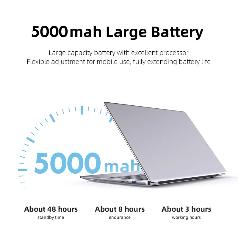14.1inch Intel Atom A3950 Laptop Computer Windows 11 Pro 2025 Notebook PC 12GB RAM 512GB 1TB SSD 1920*1080 Office Computer PC