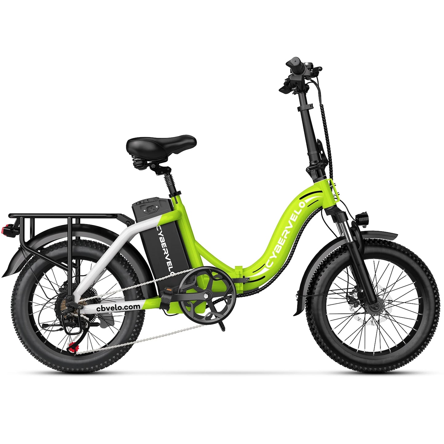 1000W Peak Electric Bike for Adults Cybervelo EK4 EK5 Foldable 28+MPH 80Miles Removable Battery Fat Tire Off-road E-bike