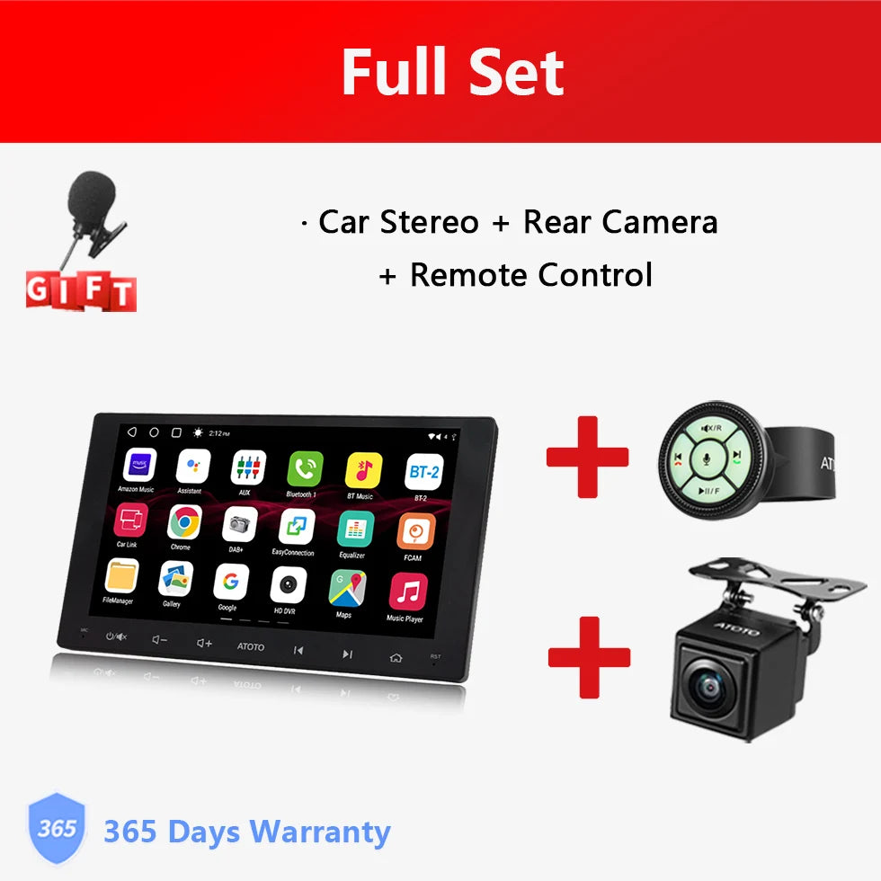 9" inch Double 2 Din Android Car Radio 2Din Stereo Wireless Apple CarPlay Android Auto Screen Car Multimedia Player Atotozone